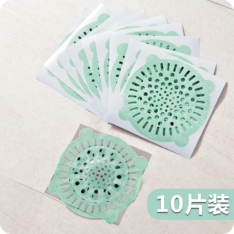 

20pcs 2021 New Household Toilet Sewer Hair Filter Sticker Disposable Anti Blocking Floor Drain Pool Filter Screen Sink Strainer