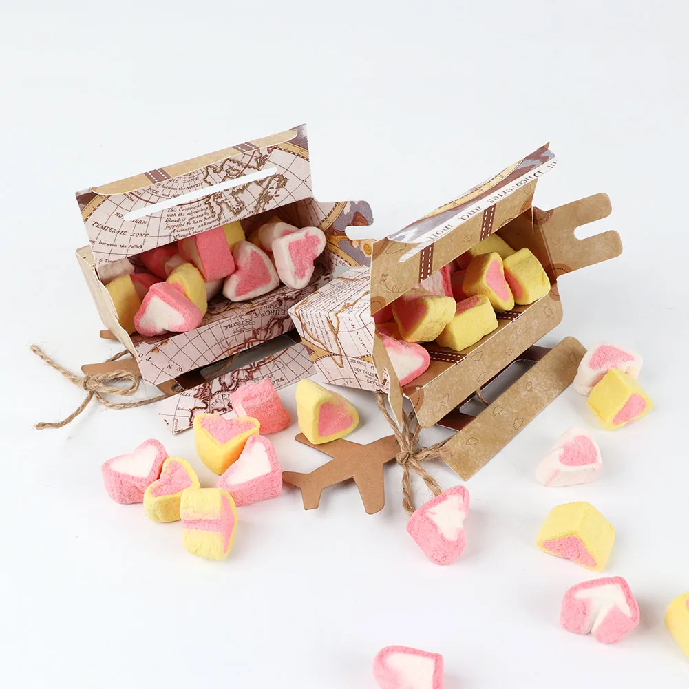 Подарочная коробка для конфет OurWarm из крафт-бумаги мини-чемодан самолёт