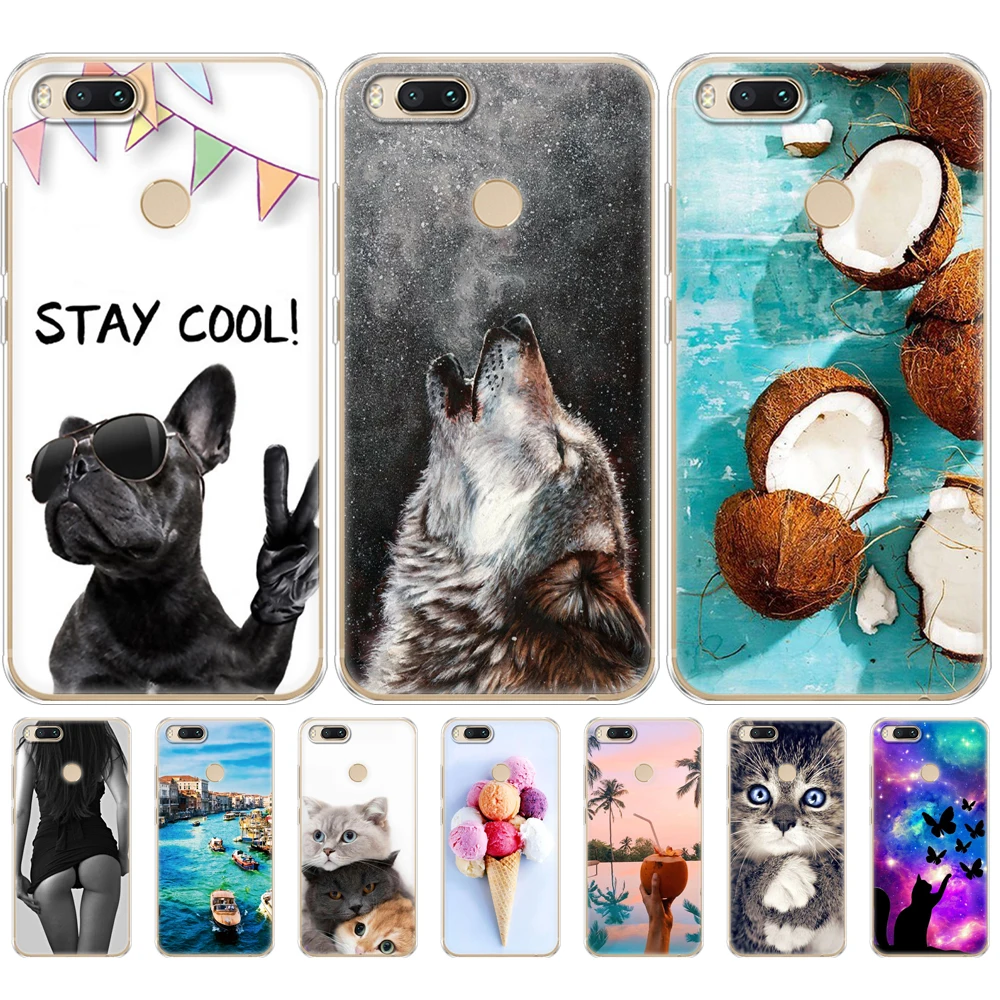 

Cover For Xiaomi MI A1 silicon Case Full Protection Soft tpu Back Cover Phone Cases For Xiomi MI A1 bumper Coque