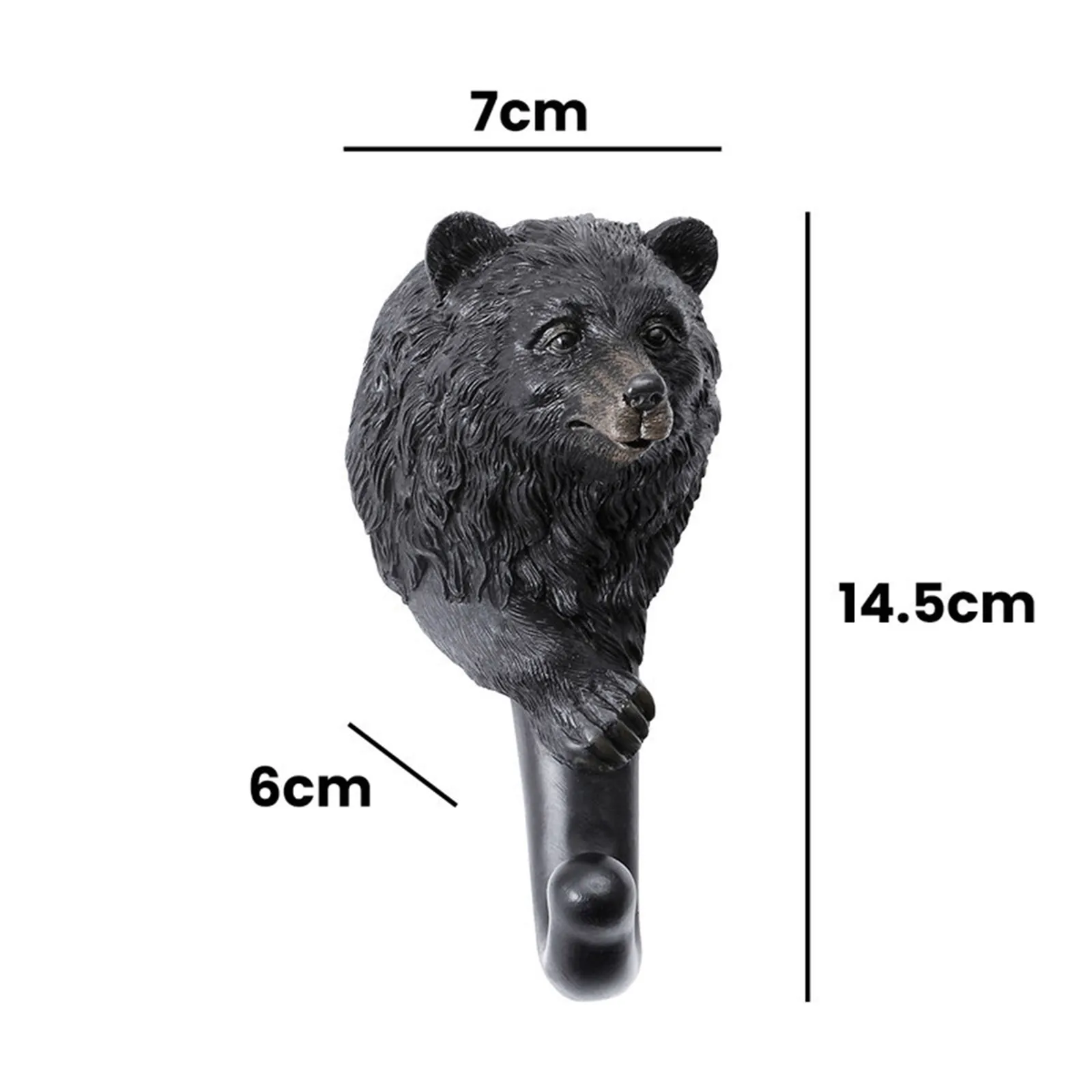 

European Animal Head Sculptures Resin Wall Art Hook Nordic Bear Bull Head Wall Crafts Art for Home Room Decor Party Decor