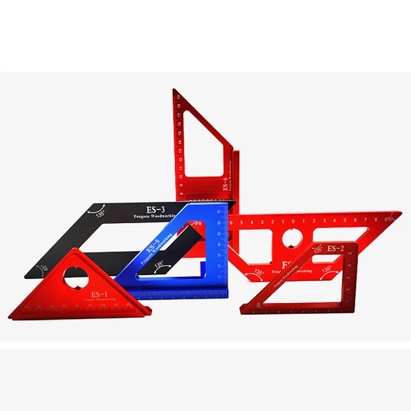 

Multifunctional Angle Ruler 45 90 Degree Aluminum Alloy Accurate Woodworking Square Angle Ruler Marking Gauge Carpentery Tool