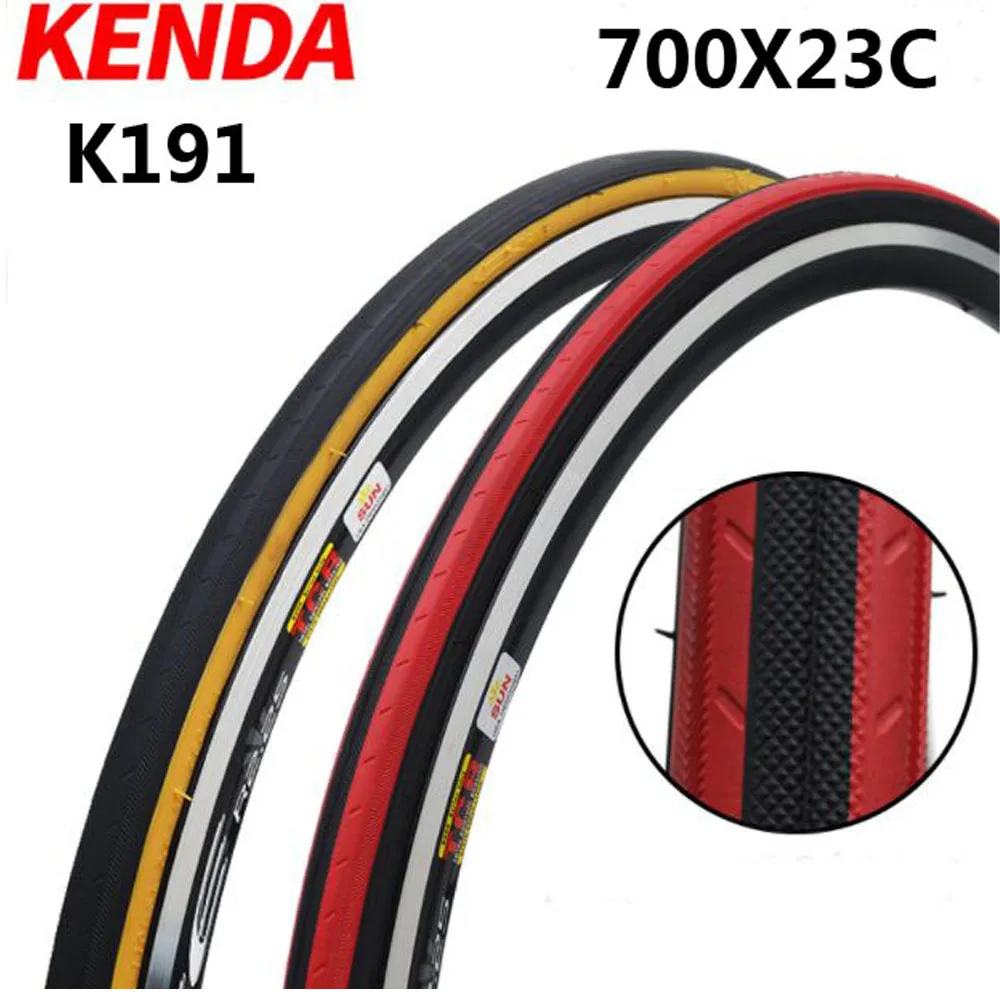 

KENDA K191 Bicycle Tire 700C Road Bike Tyre 700*23C Ultralight Racing Fixie Bike Tyres 110PSI 8 colors Cycling accessories