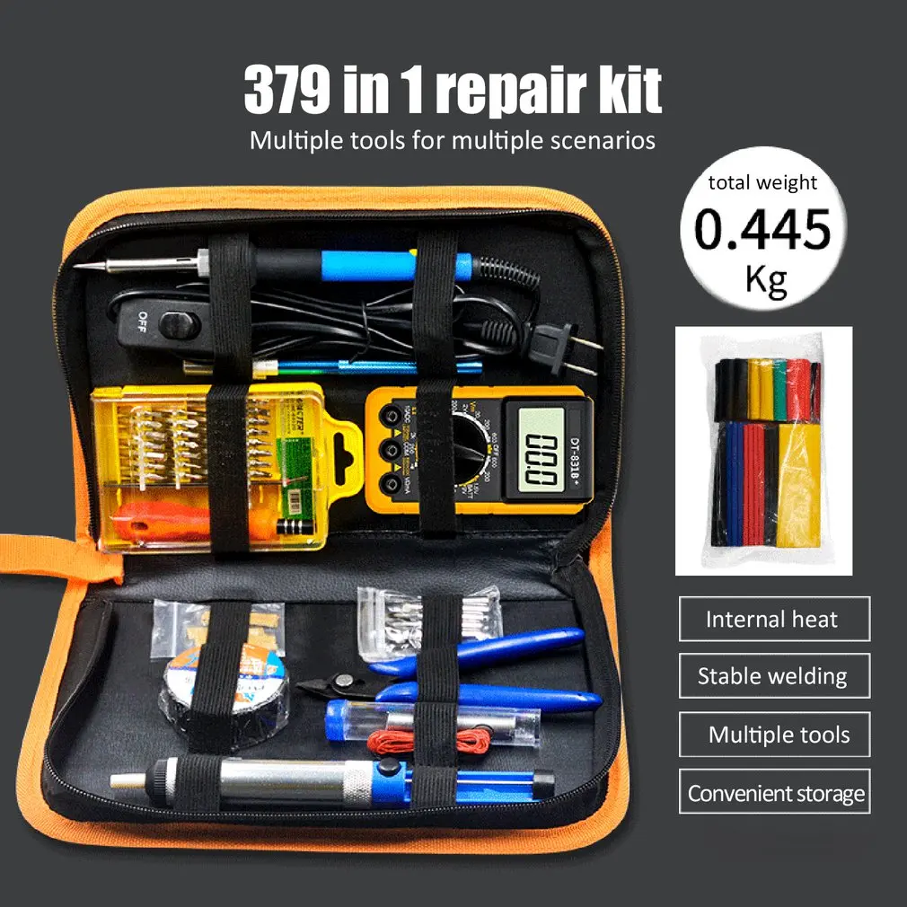 Переключатель контроля температуры паяльник 379 шт. цифровой мультиметр набор