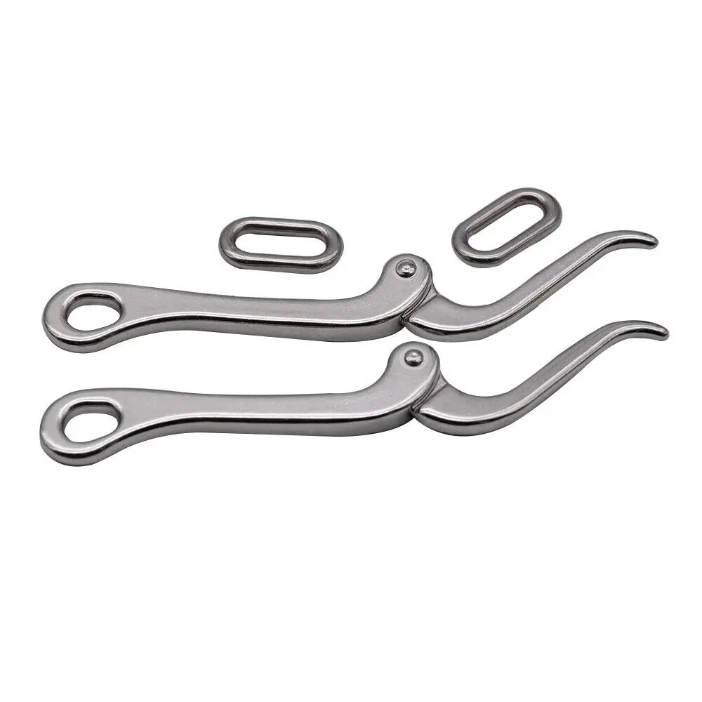 

Stainless Steel Pelican Hook With Quick Release Link 2Pcs 100mm Marine