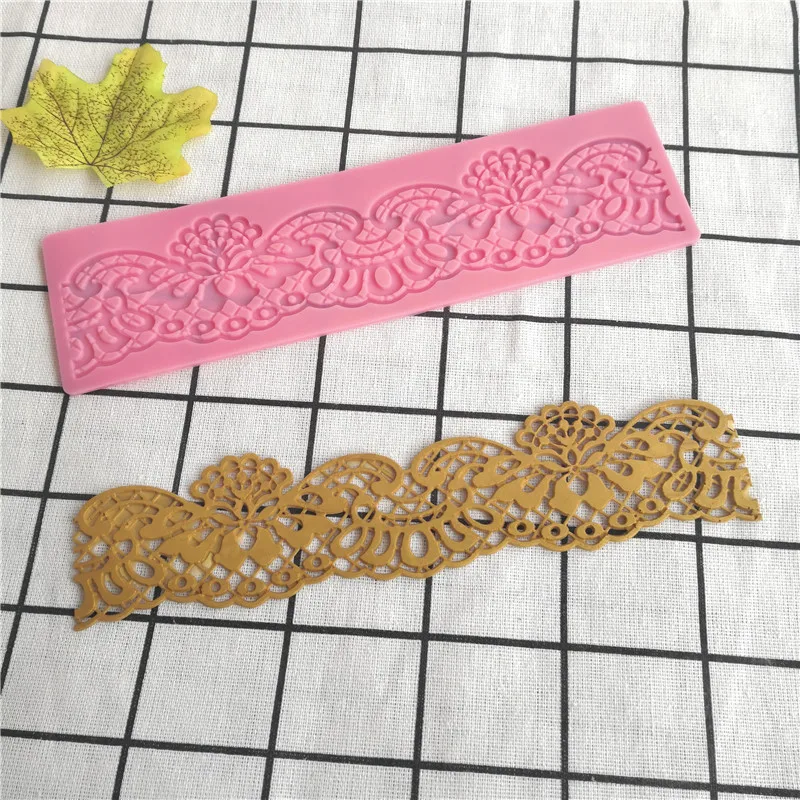 KLM New small floral lace cake mould Sugar flower silicone fondant mold Chocolate decoration | Дом и сад
