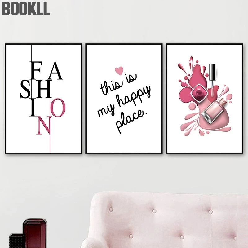 

Nail Polish Wall Art Canvas Painting Posters And Prints Modern Modular Picture Fashion Art Painting Wall For Salon Decor CH135