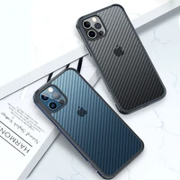 luxury for iphone 13 pro max 12 mini slim back cover carbon fiber pattern metalsilicone dual layer all inclusive shockproof