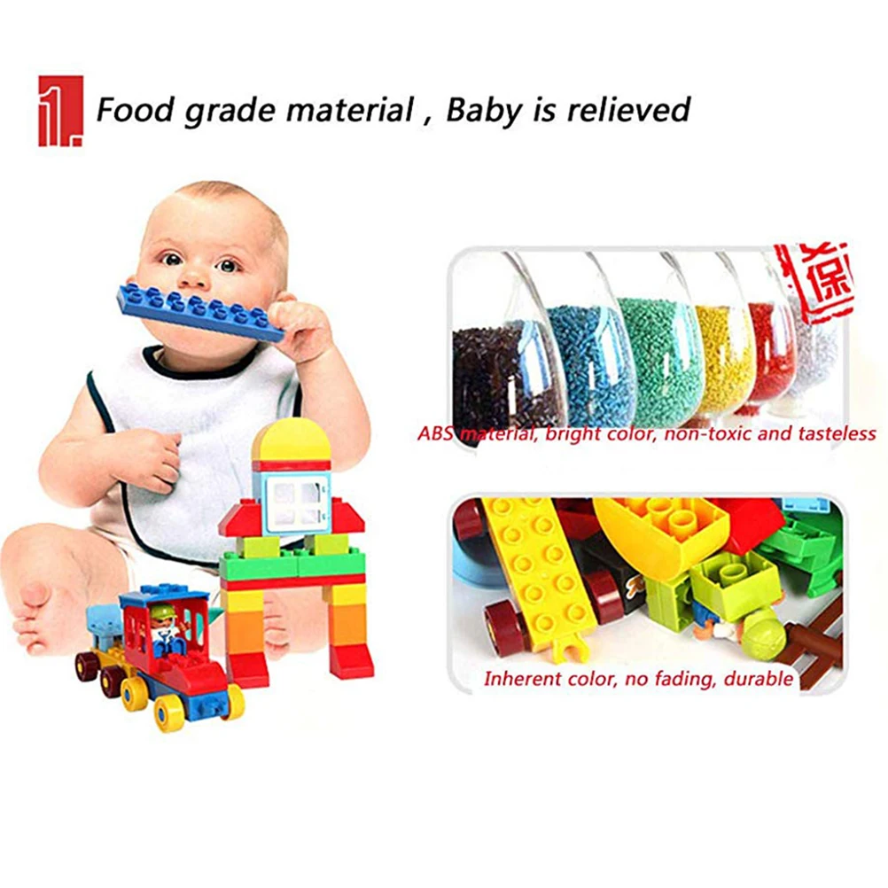 50 шт. ранние кубики для обучения большие частицы цифры поезд строительные