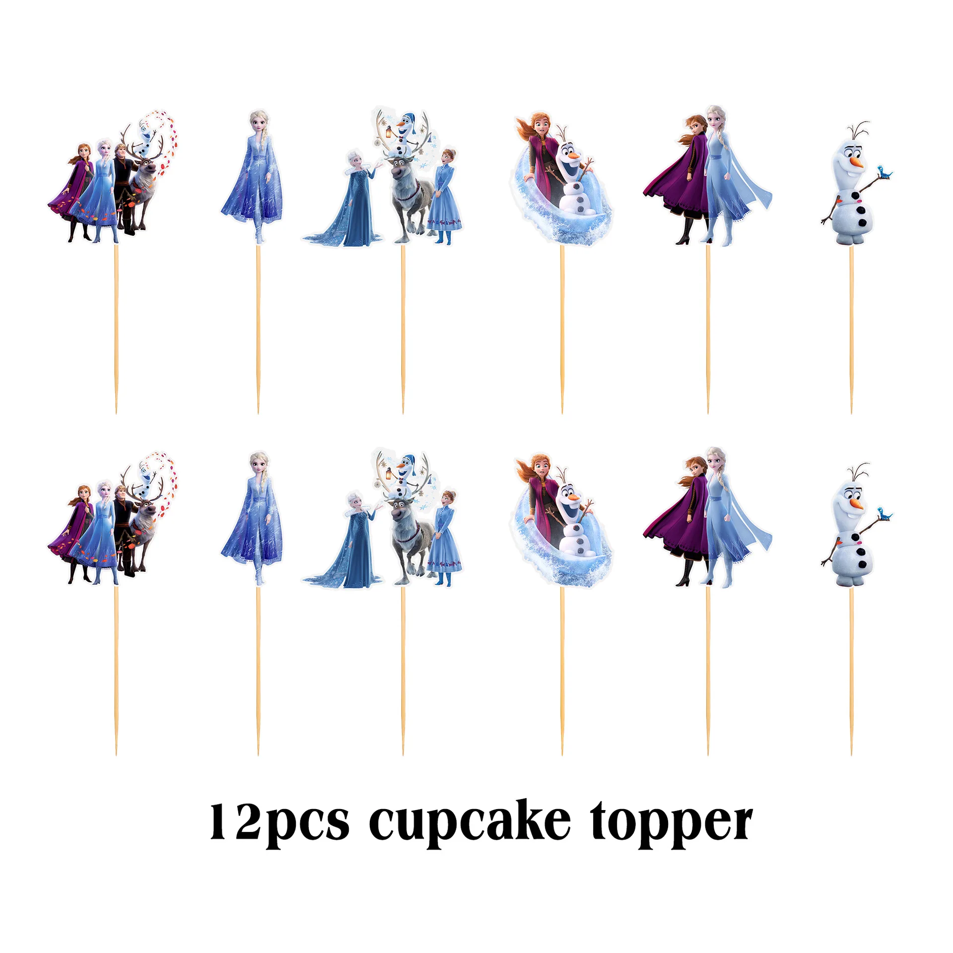 

Frozen 2 Party Decorations for Home Disney Happy Birthday Party Decorations Kids Asia Balloons Cake Topper Banner