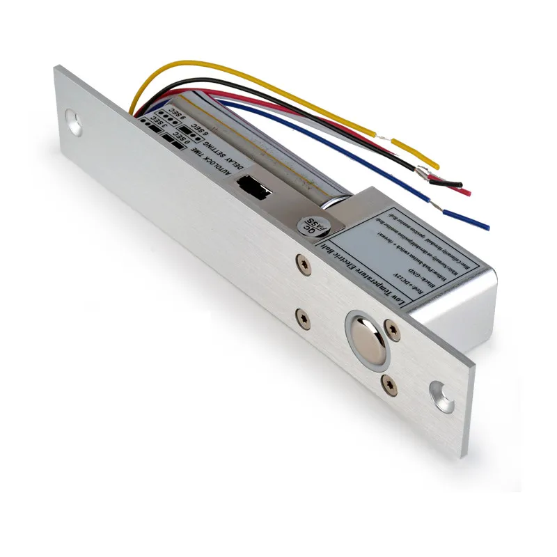 5 wires metal electric bolt lock electronic door lock low temperature with time delay for access control system safety free global shipping