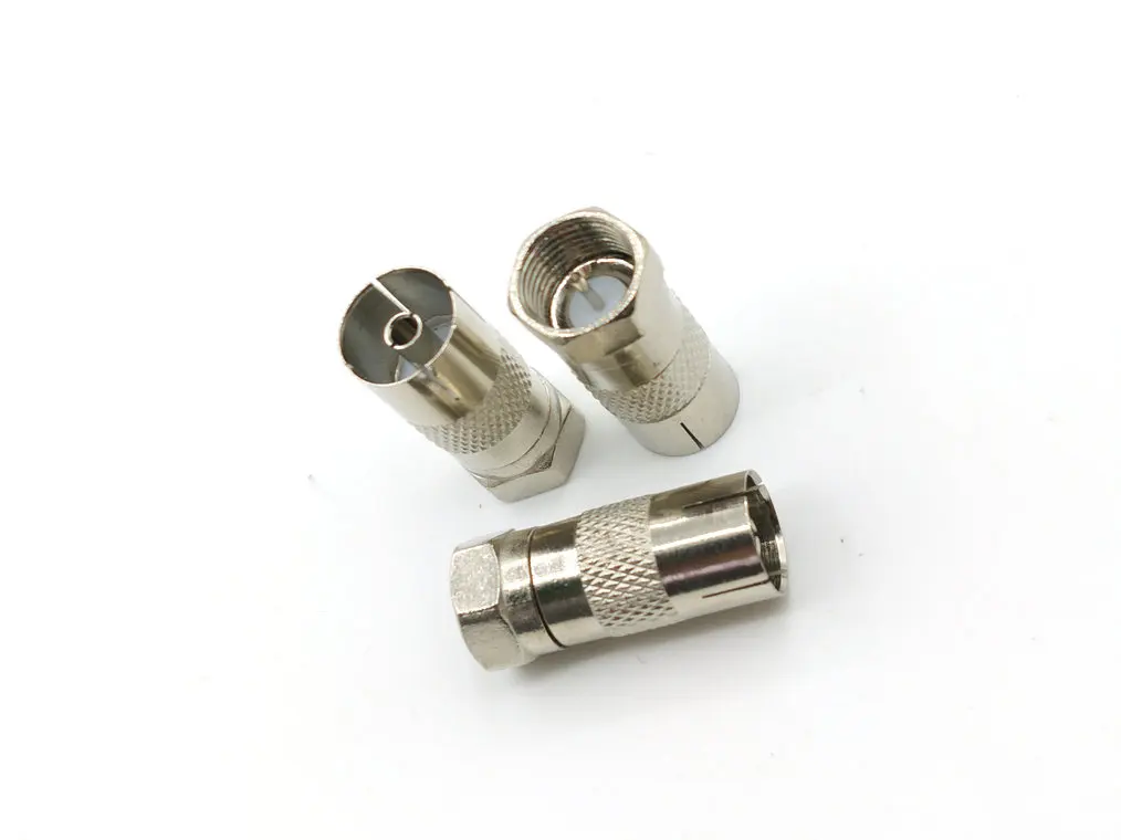 8 шт. F штекер к PAL гнезду прямой радиочастотный коаксиальный адаптер F-type |