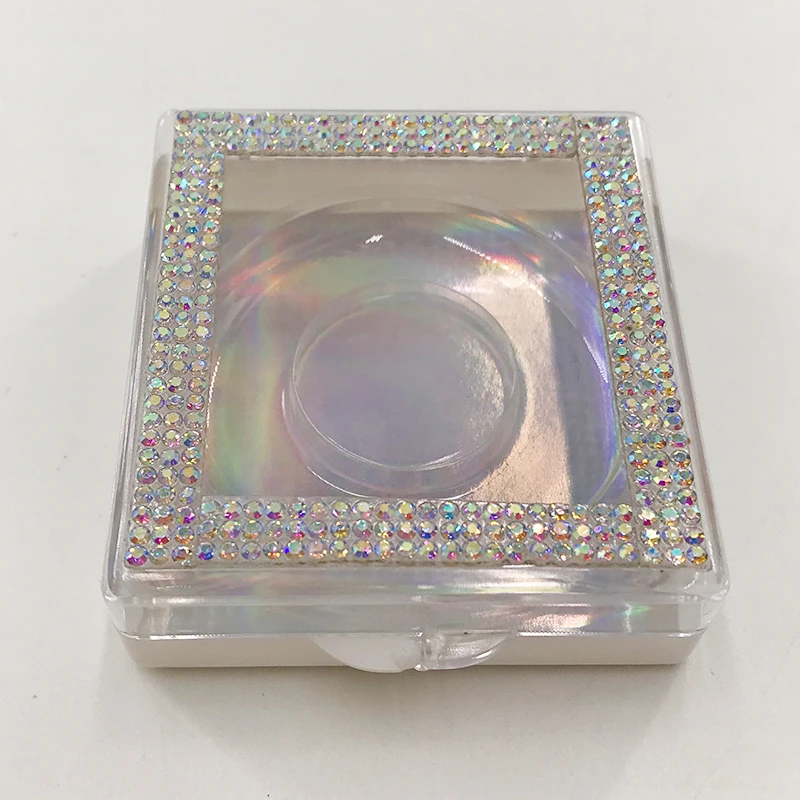 Empty Edge Diamond 10 шт./лот блестящий чехол для ресниц пустые коробки для ресниц поставляются с прозрачным лотком голографический цвет фона карты - Цвет: Empty Edge Diamond