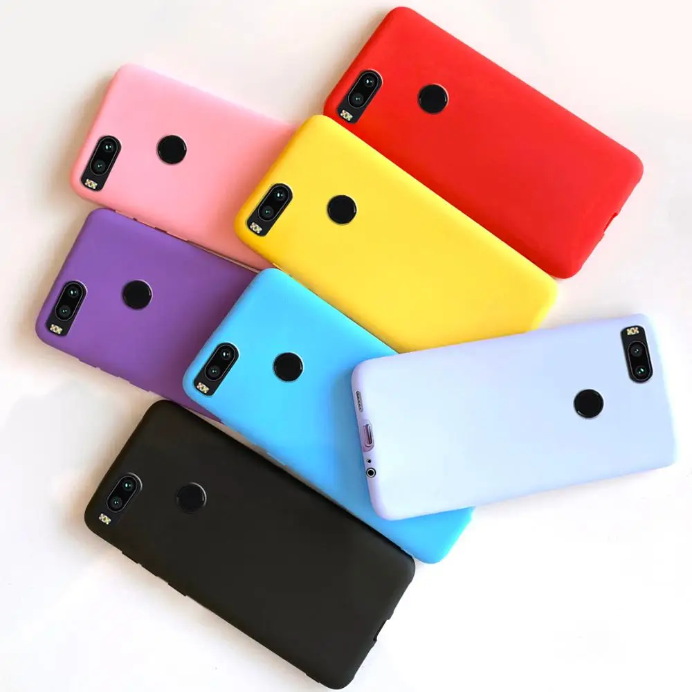 Чехол для Xiaomi Mi A1 силиконовый мягкий матовый чехол из ТПУ задняя крышка телефона