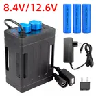 Внешний аккумулятор для велосипедных фонарей, 6*18650, USB-зарядка, 5 В2 А, выход постоянного тока 8,412,6 в2 А