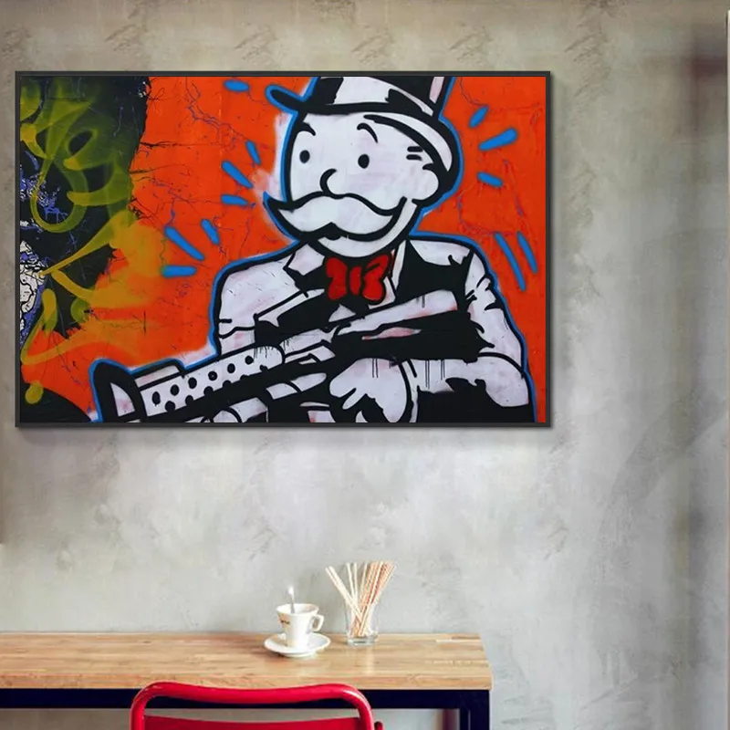 

Artwork Poster Monopoly X Scarface Wall Art Canvas Prints Modern Painting Wall Picture for Living Room Home Decoration