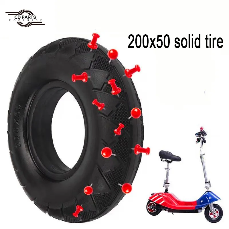 

Super quality Solid Tubeless Tire 200 x 50 (8x2) solid/foam filled tire 200*50 for Razor E100 E125 E200 Scooter 200*50 tyre