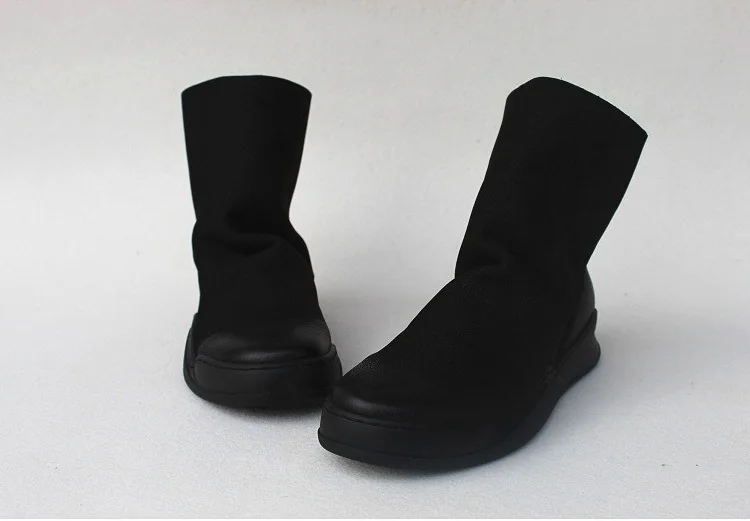 Careaymade-Genuine Leather Thick-soled Women's Shoes Round-toed Original Handmade Single boots Flat-soled Retro Leisure boots