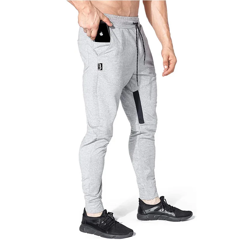 

New 2021 men's jogger zipper casual pants fitness sportswear sportswear bottoms tight sports pants trousers fitness jogger sport