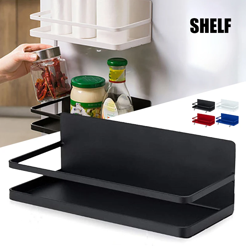 

1PCS Refrigerator Side Magnetic Storage Rack Japanese Style Kitchen Shelf Spice Seasoning Tools Kitchen Storage Gadgets