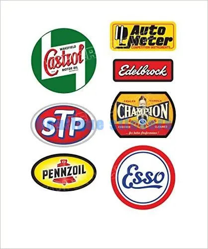

7 pieces Kit/Castrol/STP/Edelb Rock/Pennzoil Stickers Logo Sticker Trademark Brand Decal Racing Motorcycle Car Sticker