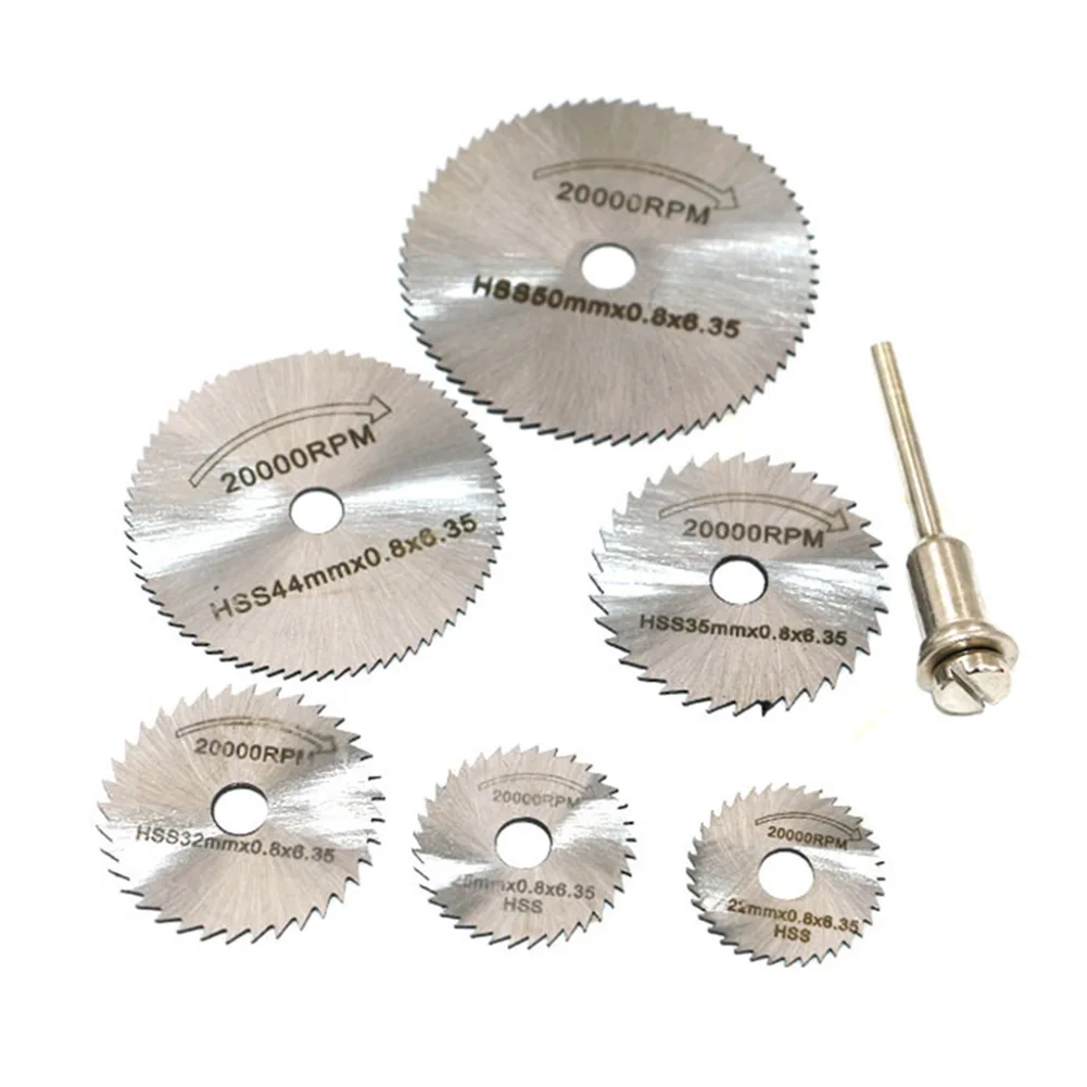 

7 шт./компл. деревообрабатывающий режущий роторный шпиндель диски инструмент для циркулярной пилы высокоскоростной стальной электрический...