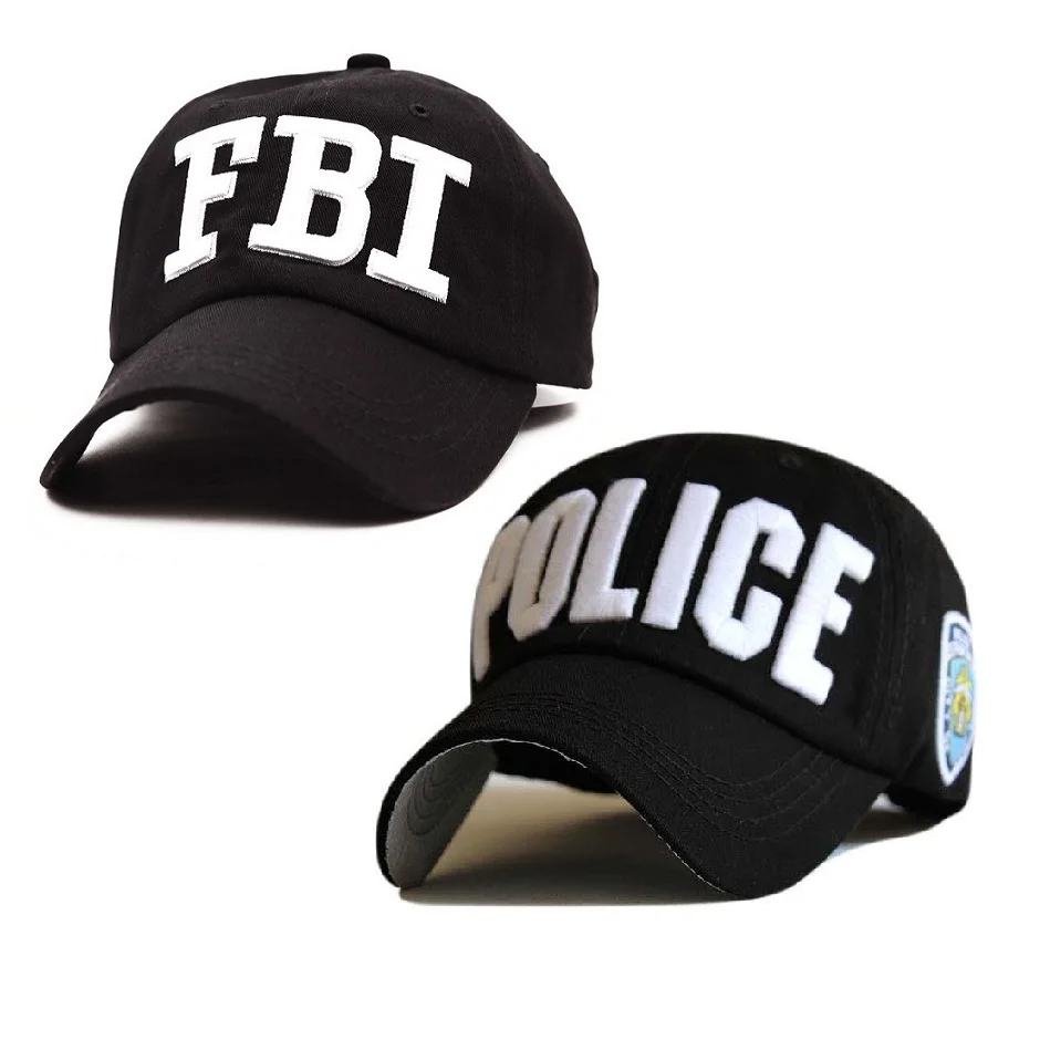 Мужская и женская уличная бейсболка с вышивкой полиция FBI Snapback для друзей корабль