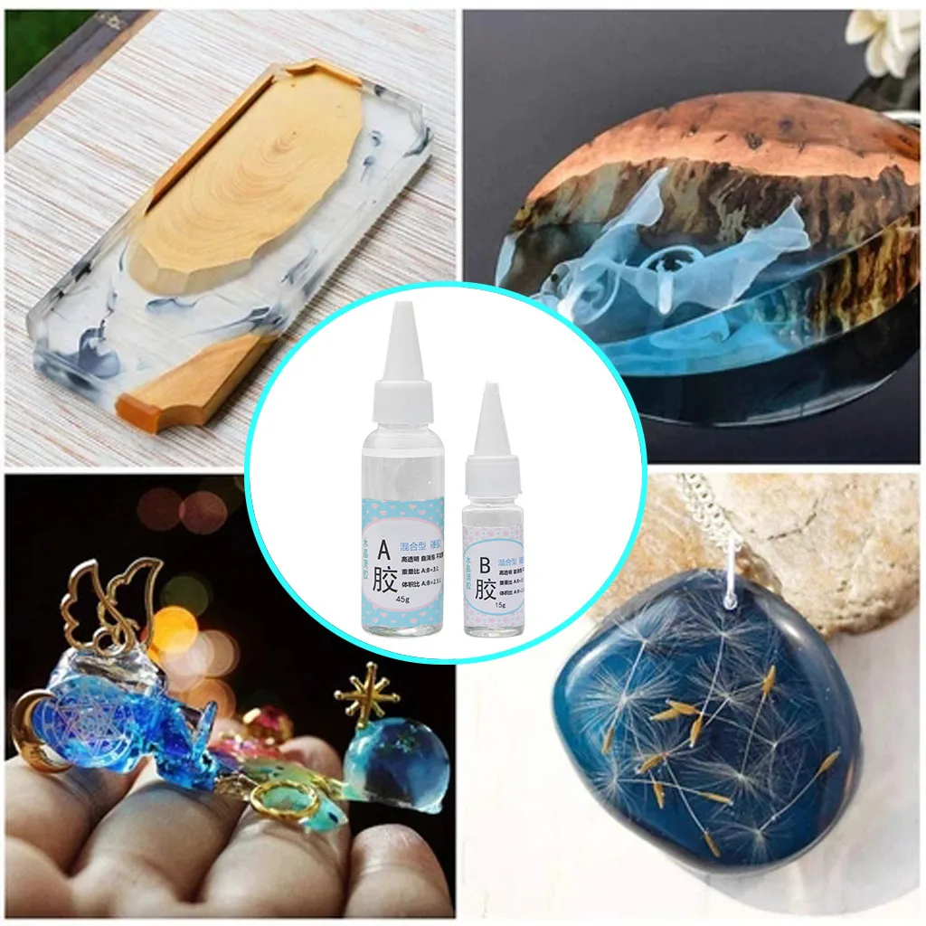 Эпоксидная смола для изготовления ювелирных изделий Смола A & B Кристальный клей