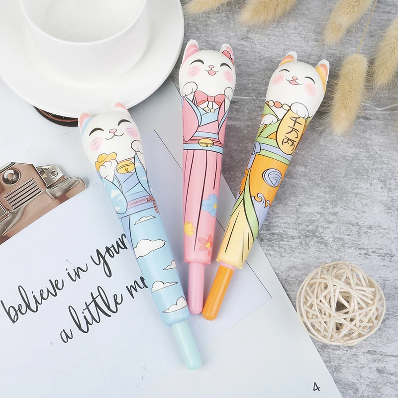 

1pc Creative modeling Cute cat claw vent gel pen Cartoon kneading decompression neutral pen kawaii Stationery