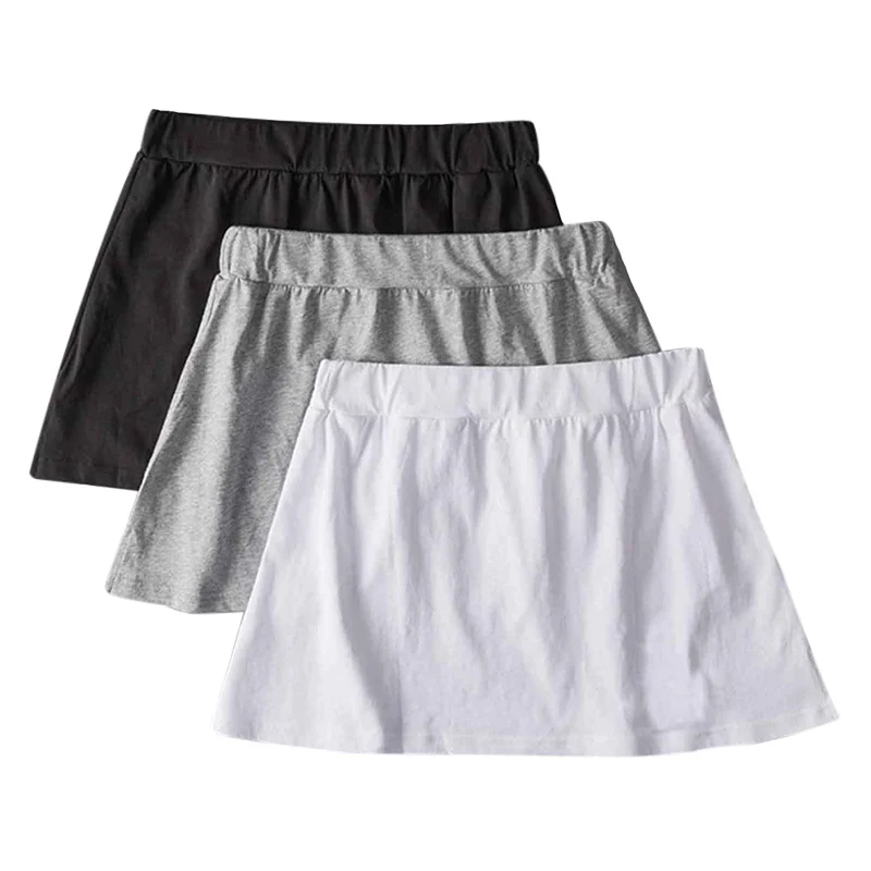 

3pcs Shirt Extender Mini Skirt for Women Adjustable Layering Fake Top Lower Sweep Skirt Half-Length Splitting A Version BMF88