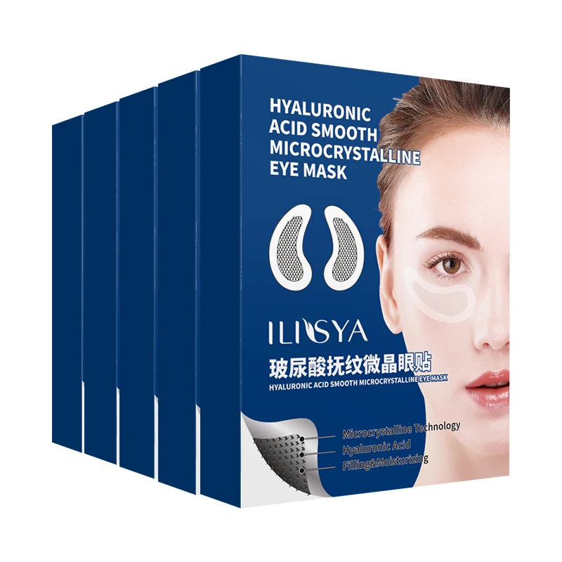 5 Boxes Micro-needle Eye Patch Hyaluronic Acid Anti-wrinkle Eye Mask Fine Lines Remove Moisturizing Firm Tighten Skin Care