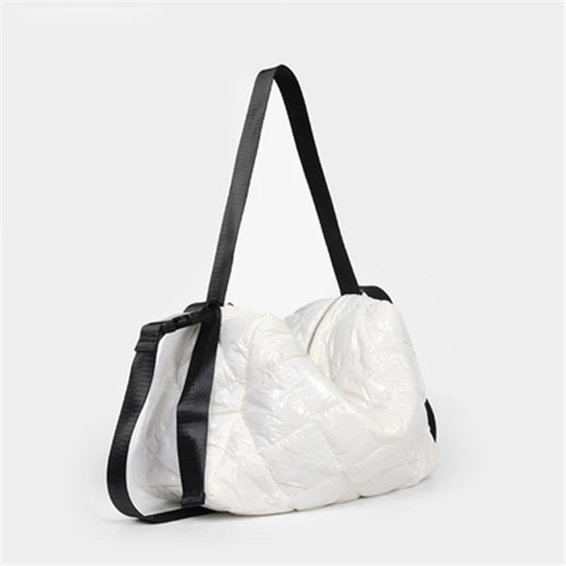 

Cotton Feather Down Bag Large Capacity Handbag 2020 Winter Space Cotton Crossbody Bags For Women Fashion Shoulder Bag Bolsa