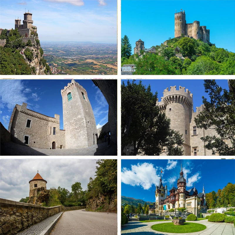 Nitree винил Подставки для фотографий фон уличные пейзажные замки по всему миру