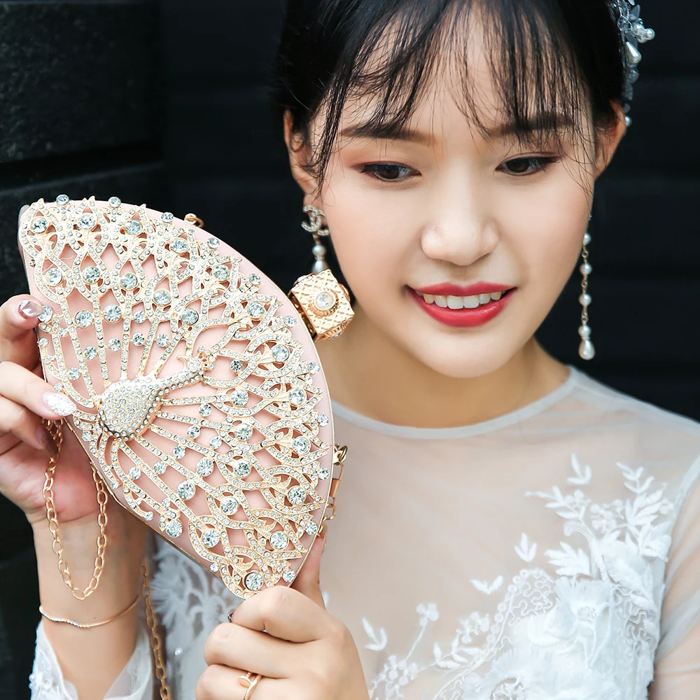 Элегантная женская сумка с алмазным павлином клатч для свадебного ужина| |