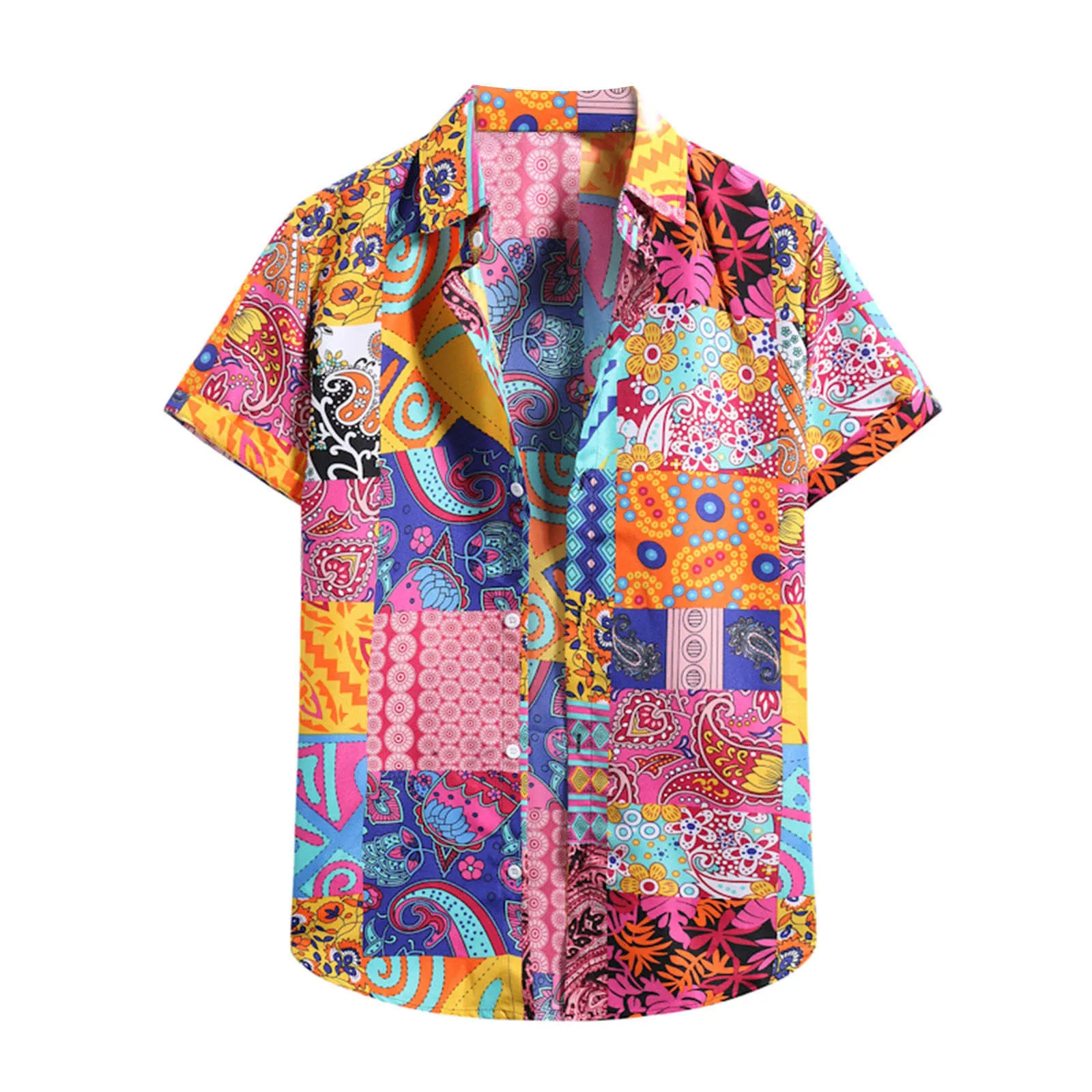 2021 Новые Гавайские рубашки для мужчин мужские s забавные печатные белые розовые