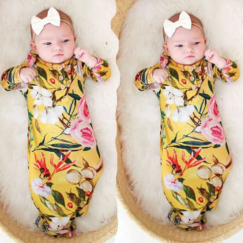 Спальный мешок для новорожденных 100% хлопок с длинным рукавом | Мать и ребенок