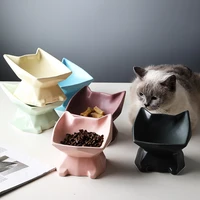 nordic ceramic dog bowl for cat neck protector pet cat food water bowl anti overturning bowls and drinkers cat accessories