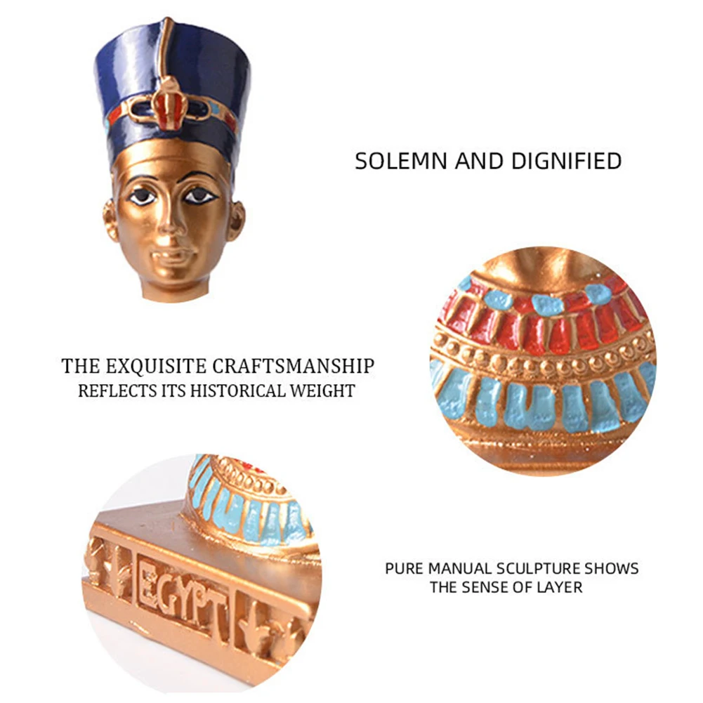Ретро-статуя египетской королевы бюст Статуэтка из смолы декор для стола