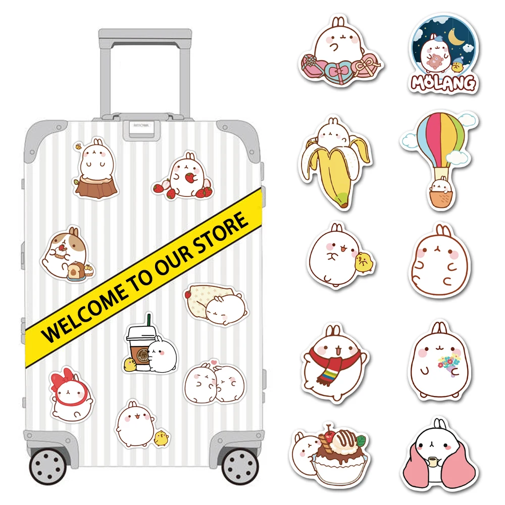 50 шт. милые кролик моланг наклейки водонепроницаемые DIY мобильный телефон чехол
