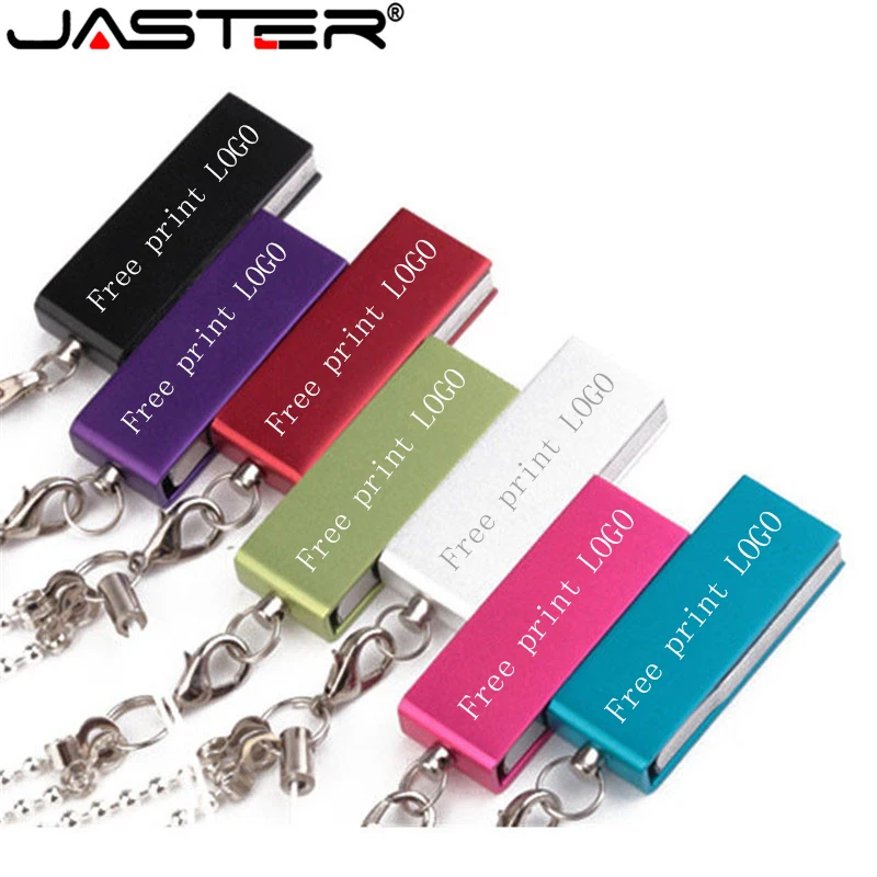 

JASTER mini metal drive USB 2.0 u disk flash r 64gb penr 32gb Mini usb memory 1PCS free custom logo