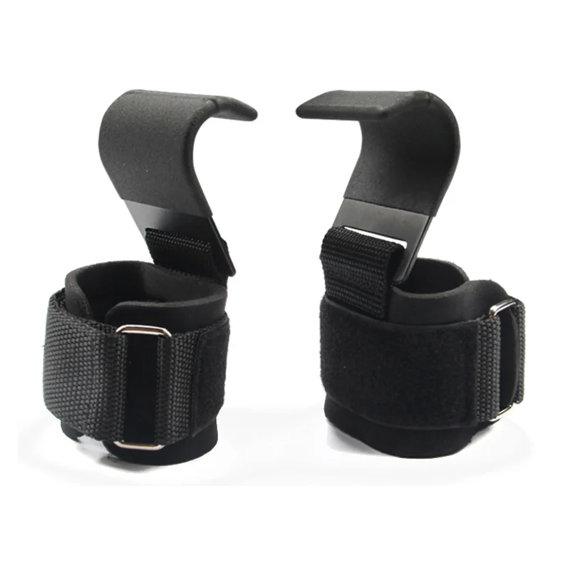 

Weight Lifting Hooks Hand-Bar Wrist Straps Gym Fitness Hook Weight Strap Pull-Ups Power Lifting Gloves For Weight Training -40
