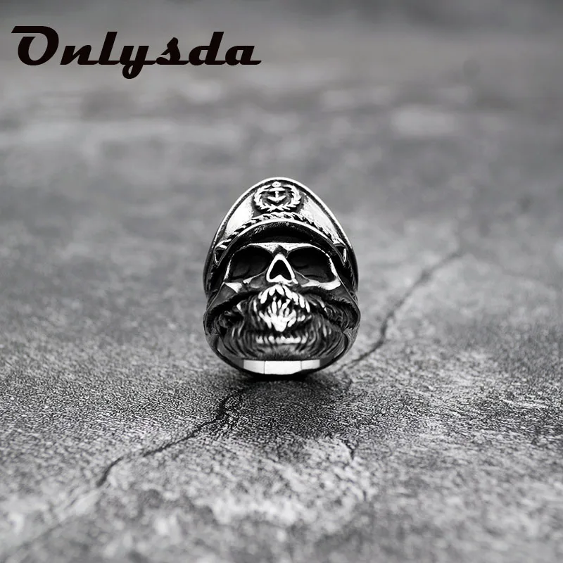 Onlysda уникальное Винтажное кольцо в виде черепа пирата с перекрещивающимися
