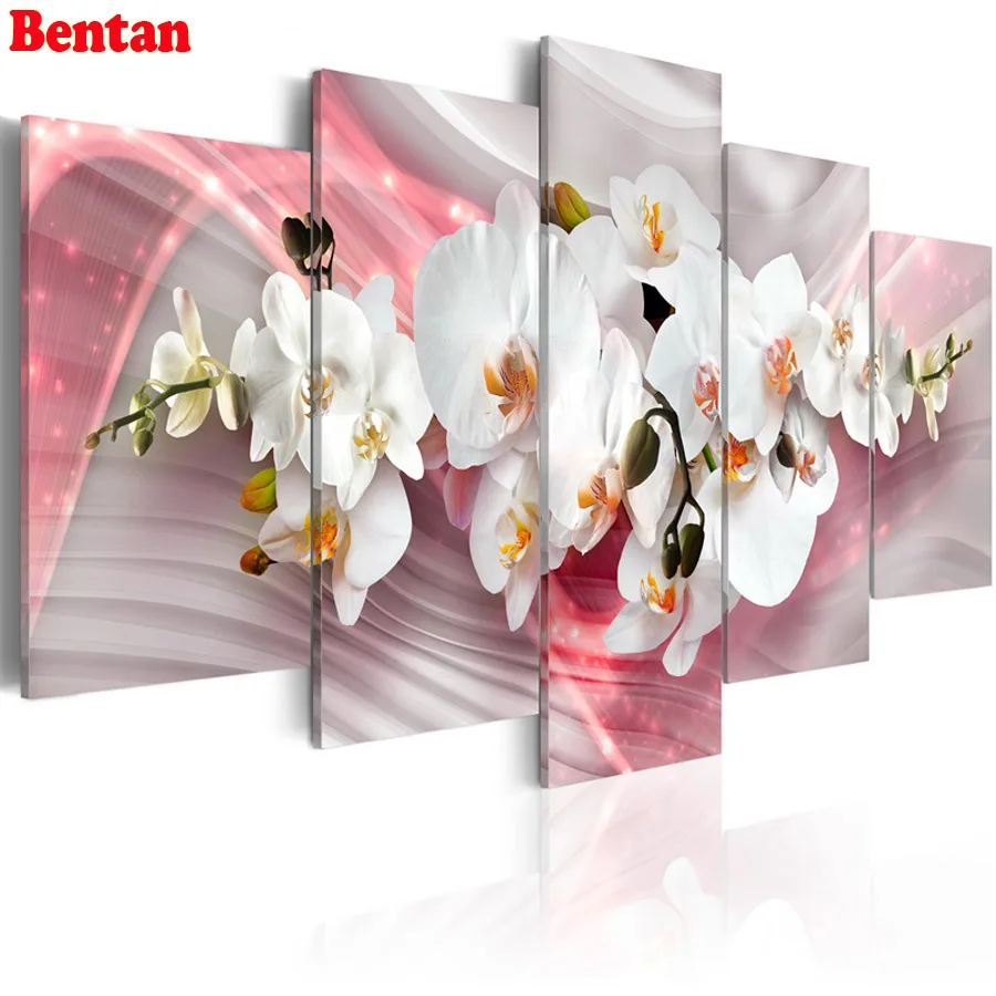 Цветок магнолии алмазная живопись стразы вышивка полная круглая Алмазная