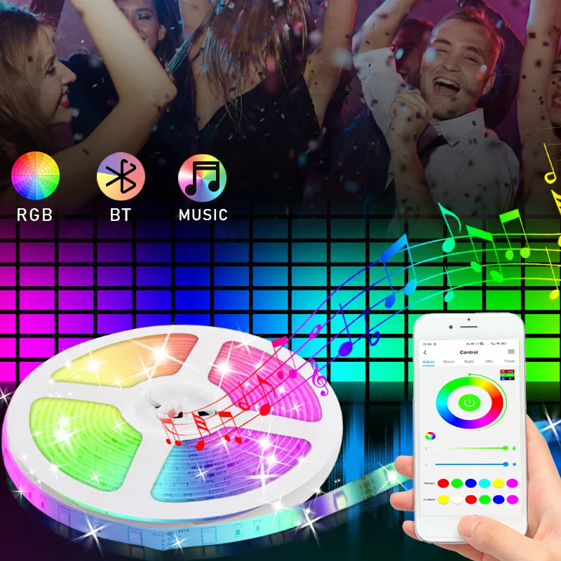 5050 RGB APP новейший Wi-Fi пульт дистанционного управления 5 м 10 15 20 полный комплект LEMD