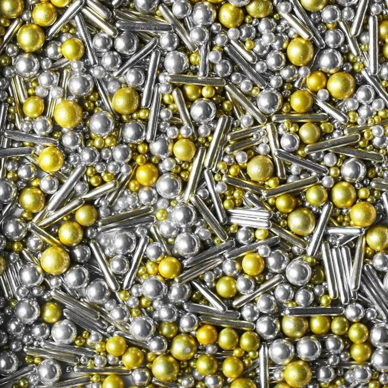 Съедобные сахар иглы Сахар Бусины 30 г торт украшение Шоколад золотистого и