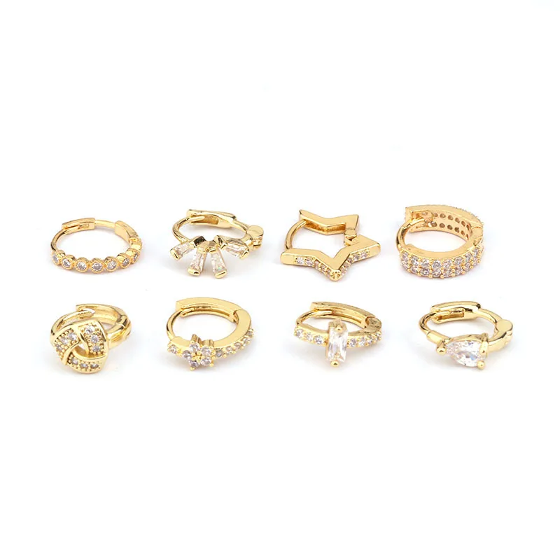 Серьги-гвоздики для ушей с цирконом 1 шт. | Украшения и аксессуары