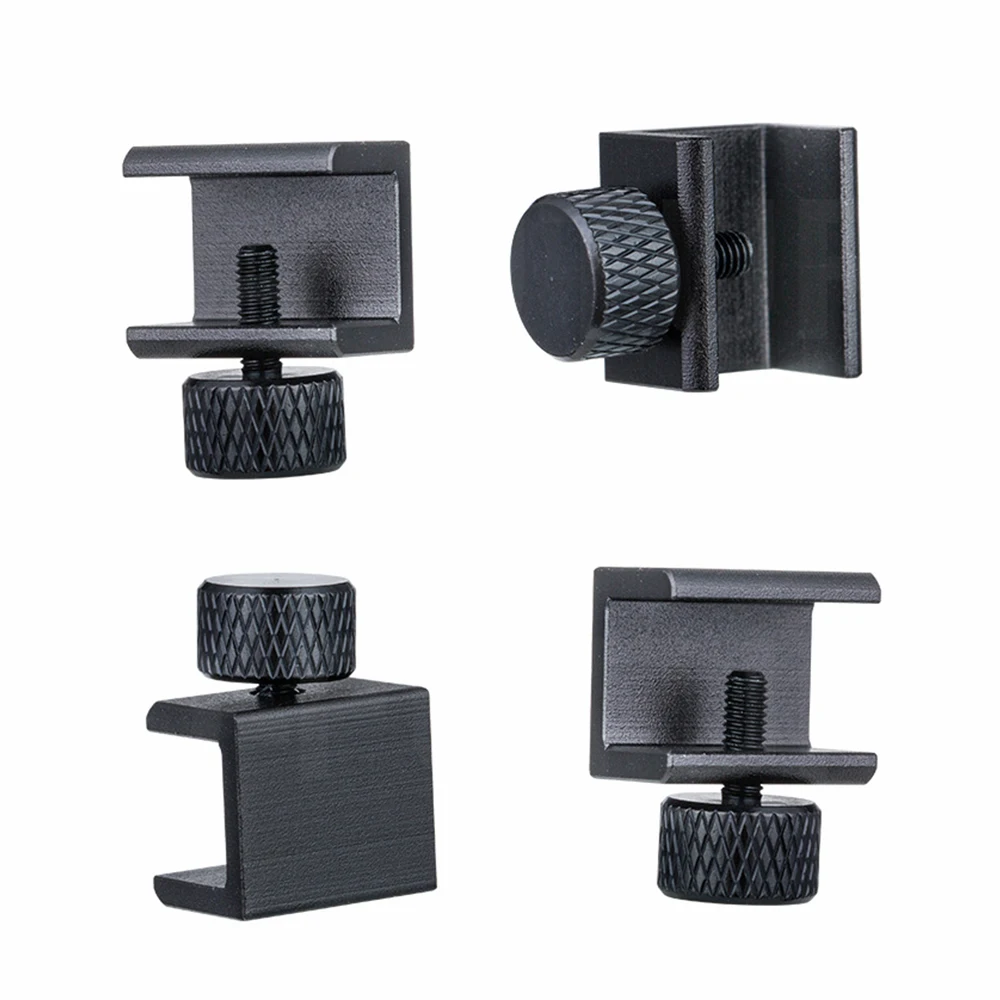 4 шт. Регулируемый стеклянный зажим для подогрева кровати из алюминиевого сплава