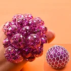 Снятие Стресса сжимание виноградных шариков снятие давления шарики ручной фиджет игрушка радуга Novetly Squeeze Ball Mesh Мягкие мячи