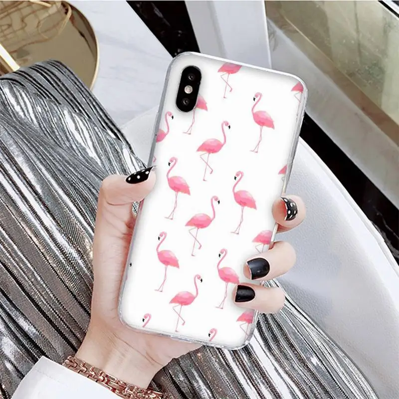 

YNDFCNB Animal Flamingo Phone Case For iPhone X XS MAX 6 6s 7 7plus 8 8Plus 5 5S se 2020 XR 12 11 pro max case