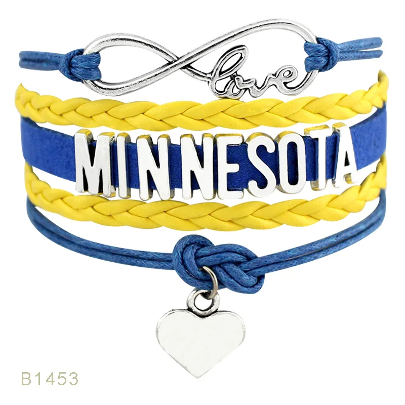 Мужские и женские кожаные браслеты золотистые американские штат Флорида мичис