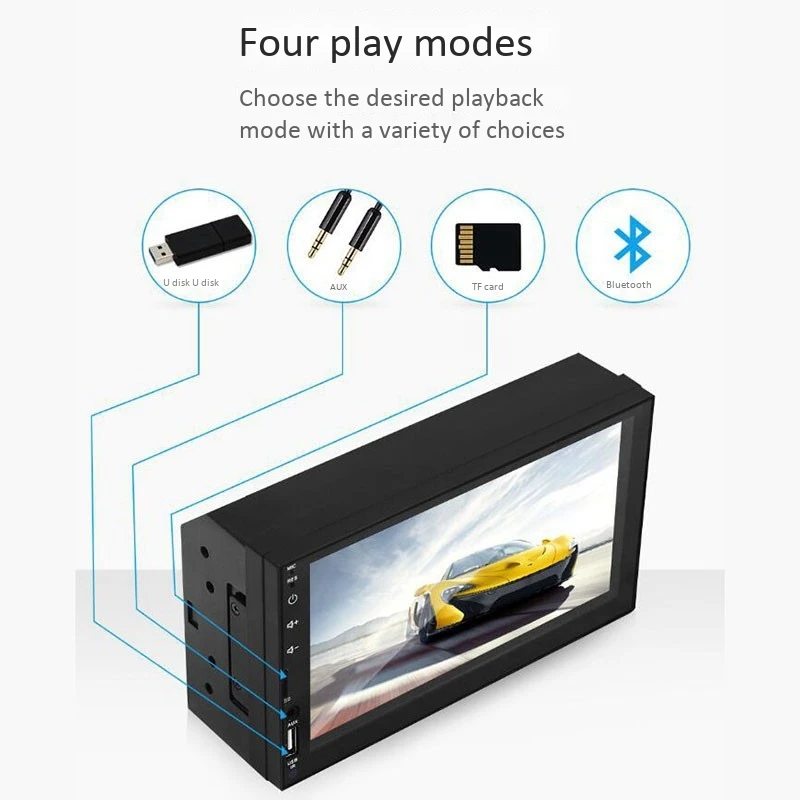 2 Din Автомобильный Радио 7 дюймов HD пресс экран плеер Android Авто Carplay мультимедиа MP5